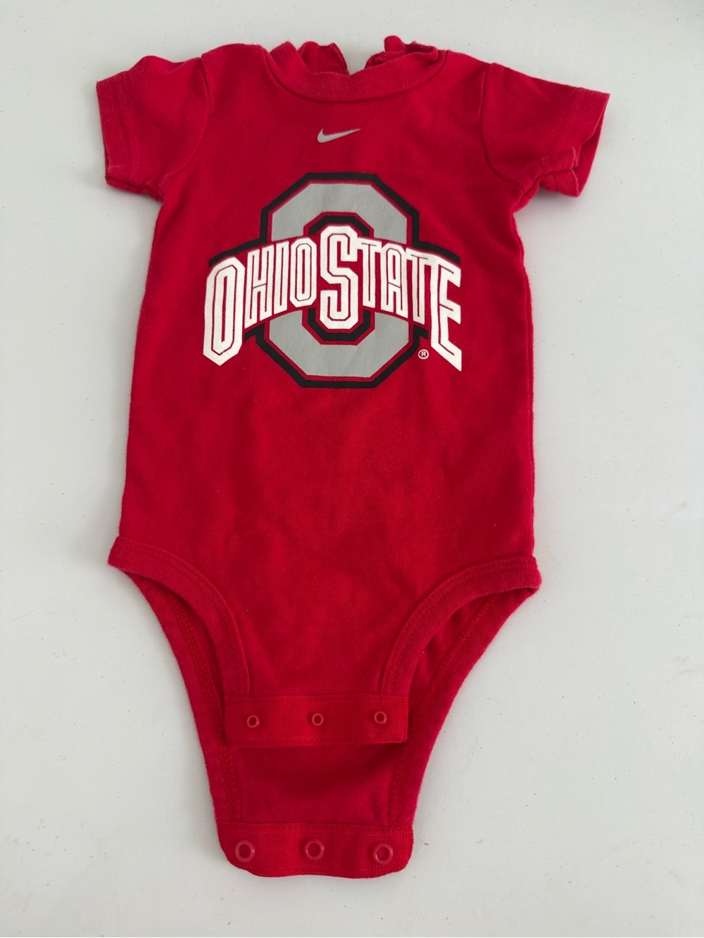 Nike Red Ohio State Infant One-Piece Bodysuit
